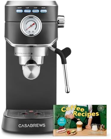 CASABREWS CM5418 Compact Espresso Machine with Milk Frothing Steam Wand